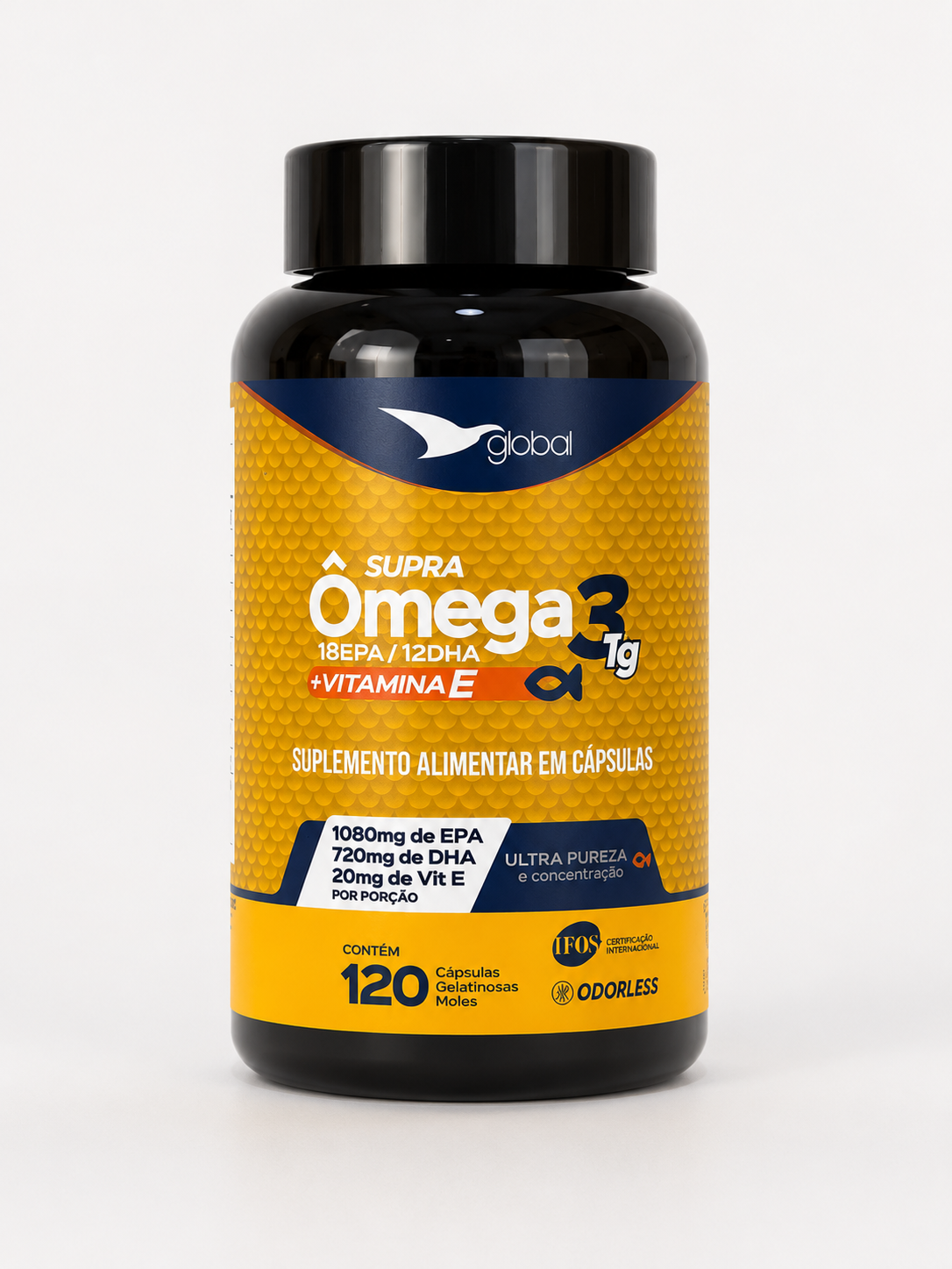 Supra Ômega 3 1g + Vitamina E - 120 cápsulas gelatinosas